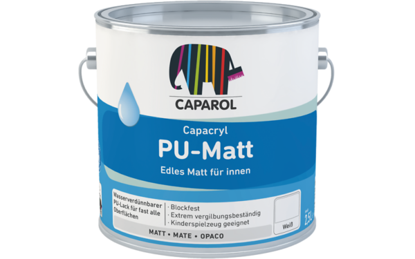 Caparol Pu-Matt for Wood & Metal Interior (Waterbased) Low Sheen Eggshell Finish